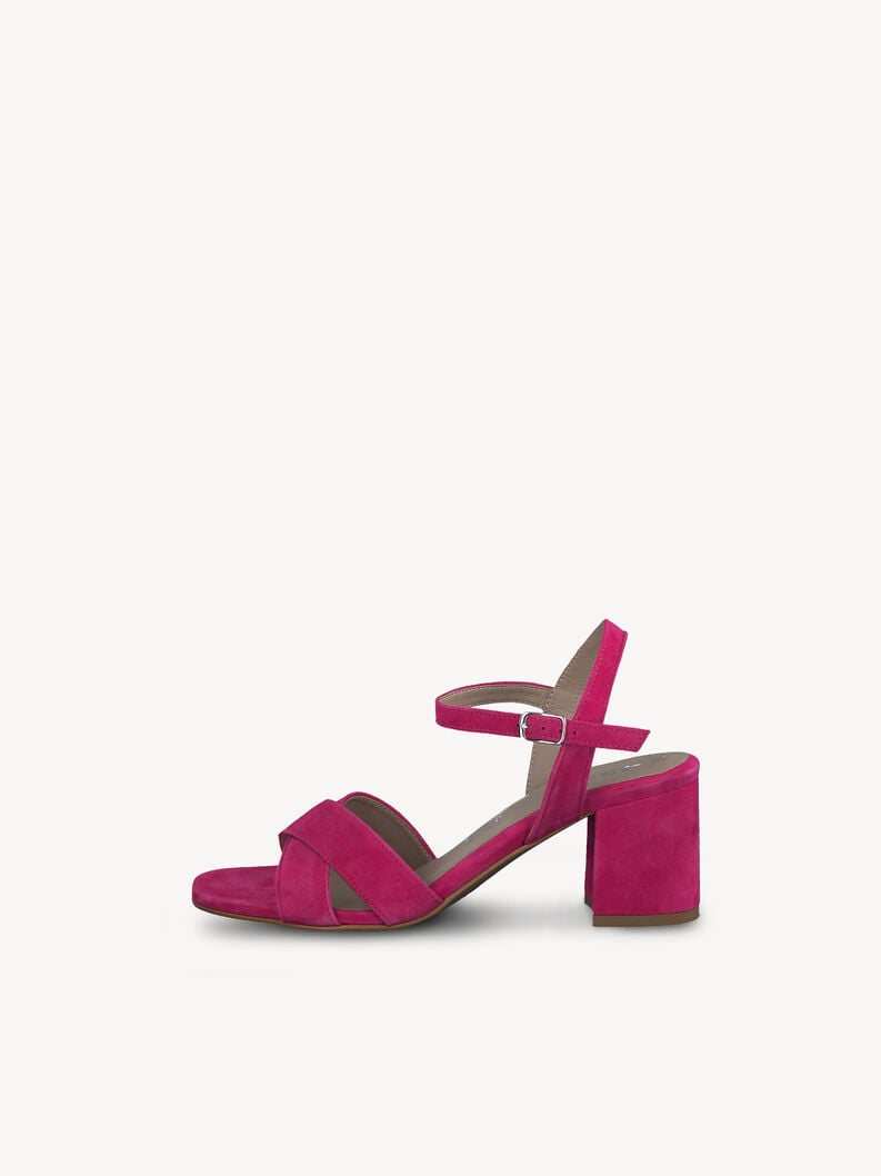 Tamaris | Ledersandalette - Pink | Fuxia