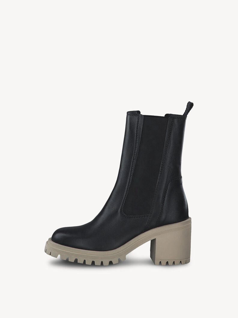 Tamaris | Leder Chelsea Boot - Schwarz | Black/Beige