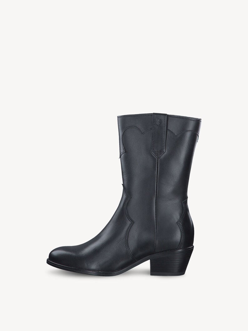 Tamaris | Lederstiefelette - Schwarz | Black Leather