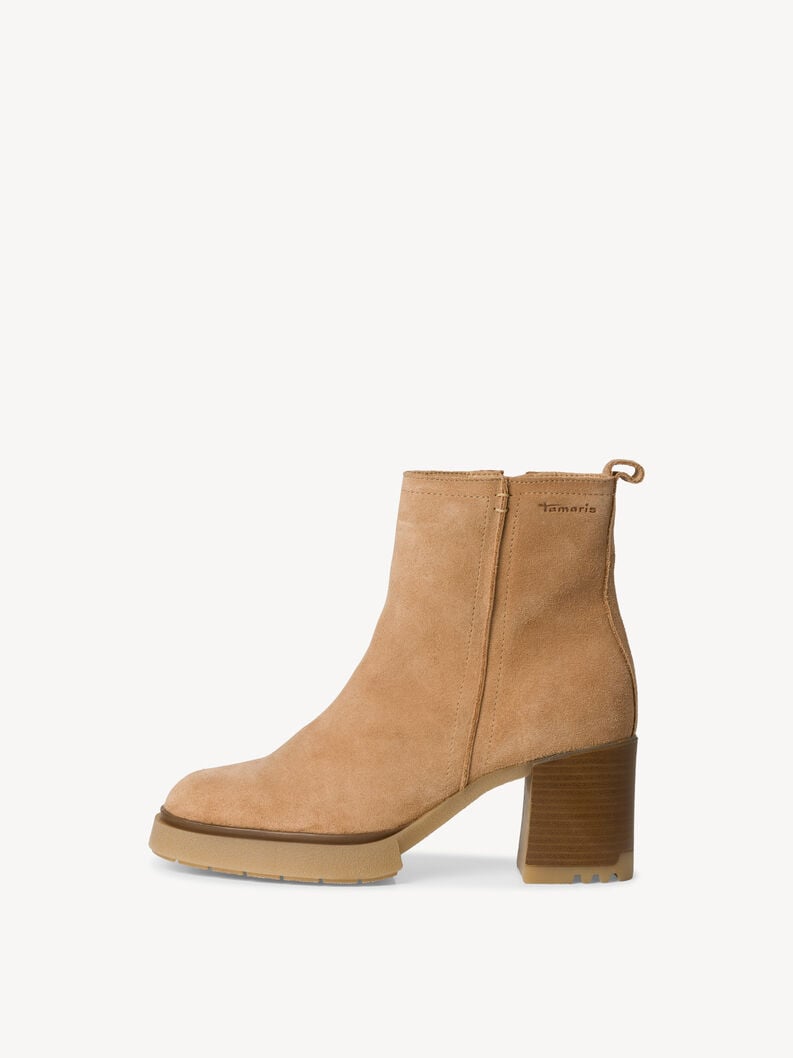 Tamaris | Lederstiefelette - Braun | Camel