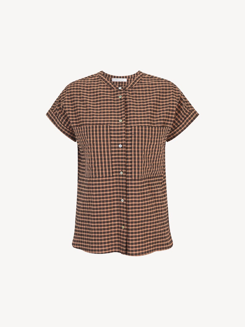 Tamaris | Bluse - Braun | Pecan Brown Check