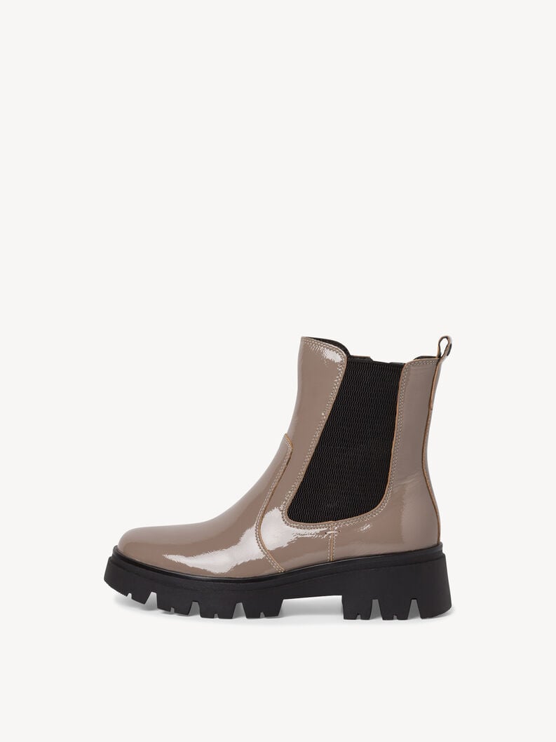 Tamaris | Leder Chelsea Boot - Braun | Taupe Patent