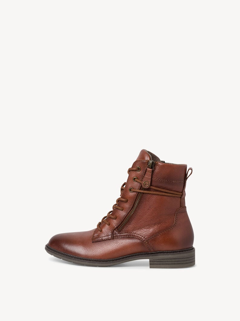 Tamaris | Lederstiefelette - Braun | Cognac