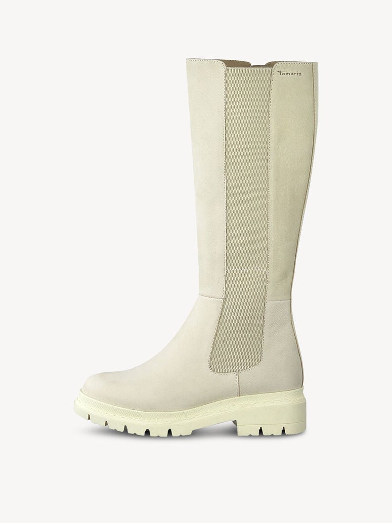 Tamaris | Lederstiefel - Beige | Ivory Nubuk