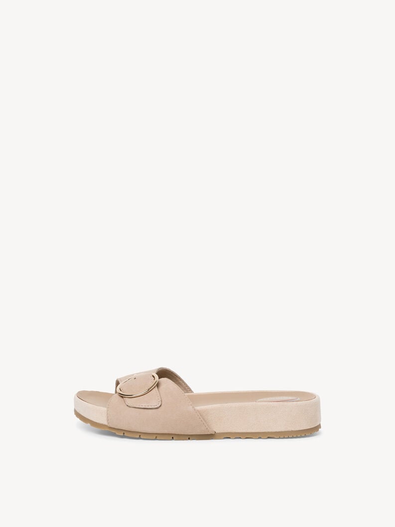 Tamaris | Lederpantolette - Beige | Sand