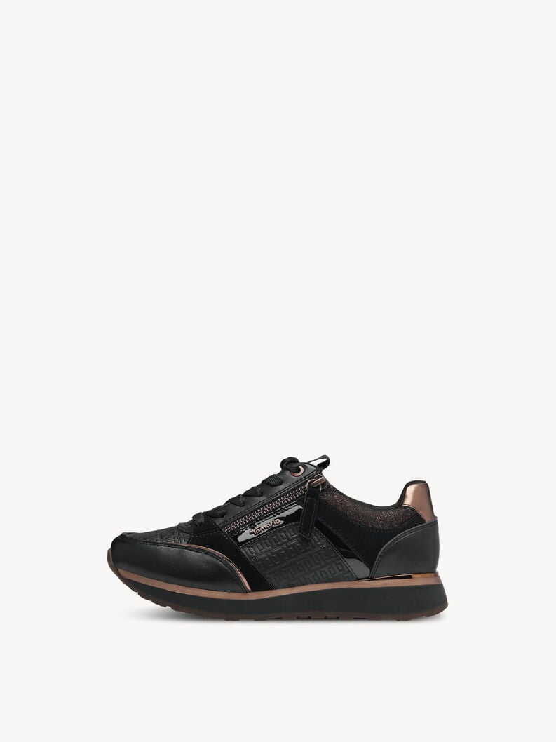 Tamaris | Ledersneaker - Schwarz | Black/Copper