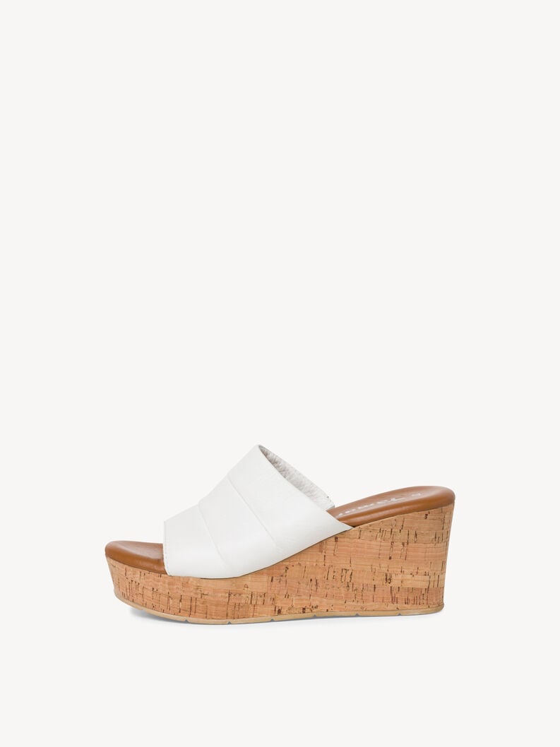 Tamaris | Lederpantolette - White | Offwhite