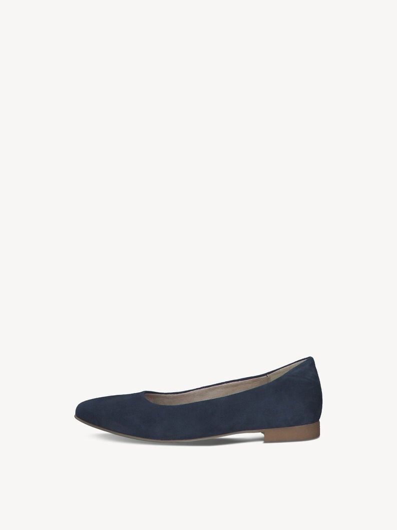 Tamaris | Lederballerina - Blau | Navy