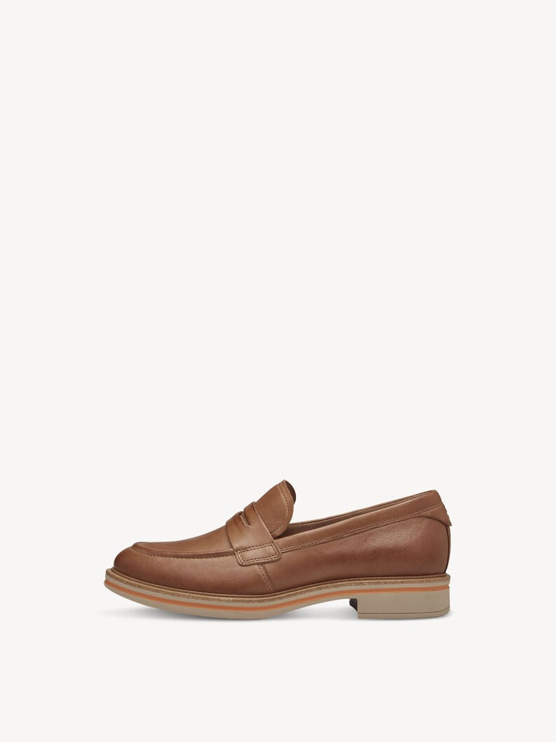 Tamaris | Lederslipper - Braun | Camel