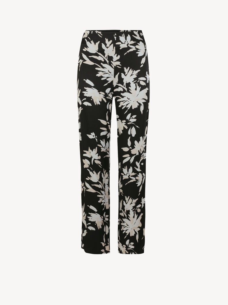 Tamaris | Hose - Schwarz | Black Flower Aop