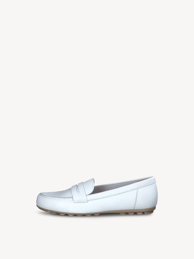 Tamaris | Ledermoccassin - White | White Leather