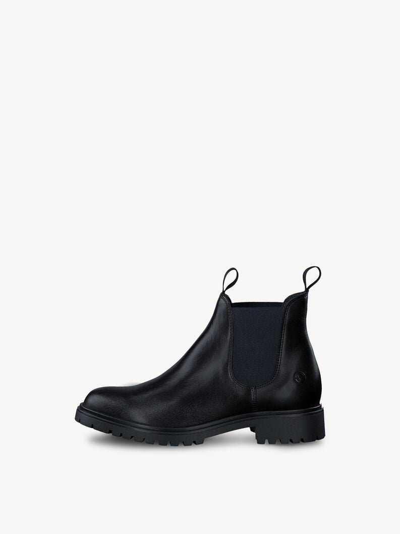 Tamaris | Leder Chelsea Boot - Schwarz | Black Lea/Navy