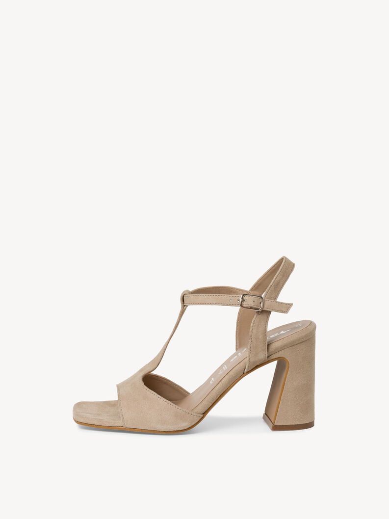 Tamaris | Ledersandalette - Beige | Taupe