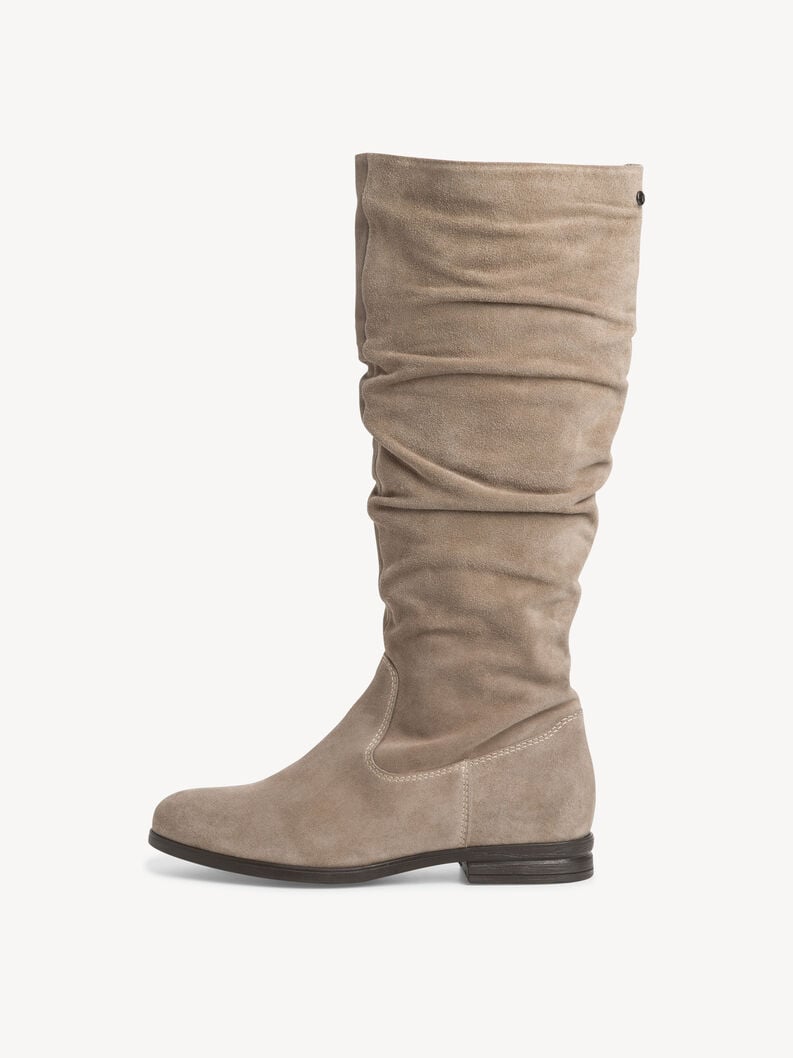 Tamaris | Lederstiefel - Beige | Taupe