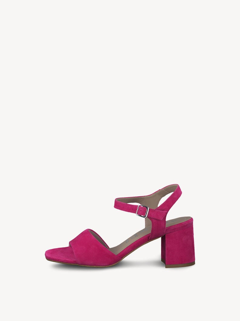 Tamaris | Ledersandalette - Pink | Fuxia Suede