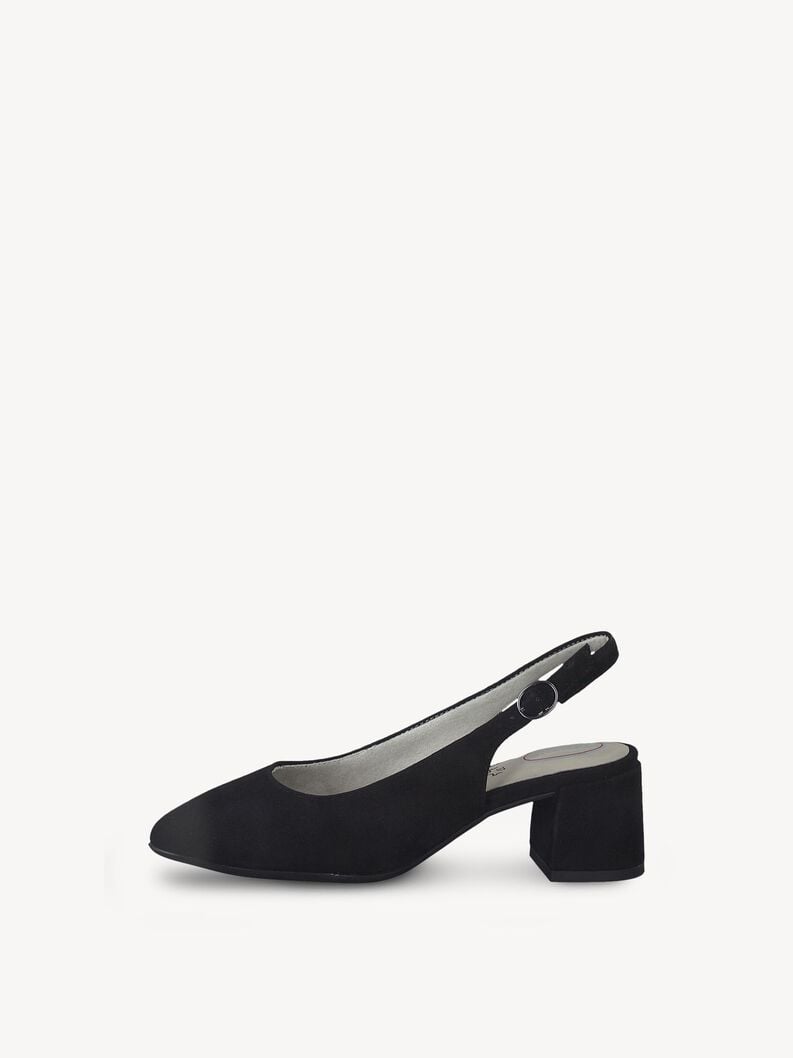 Tamaris | Lederslingpumps - Schwarz | Black Suede