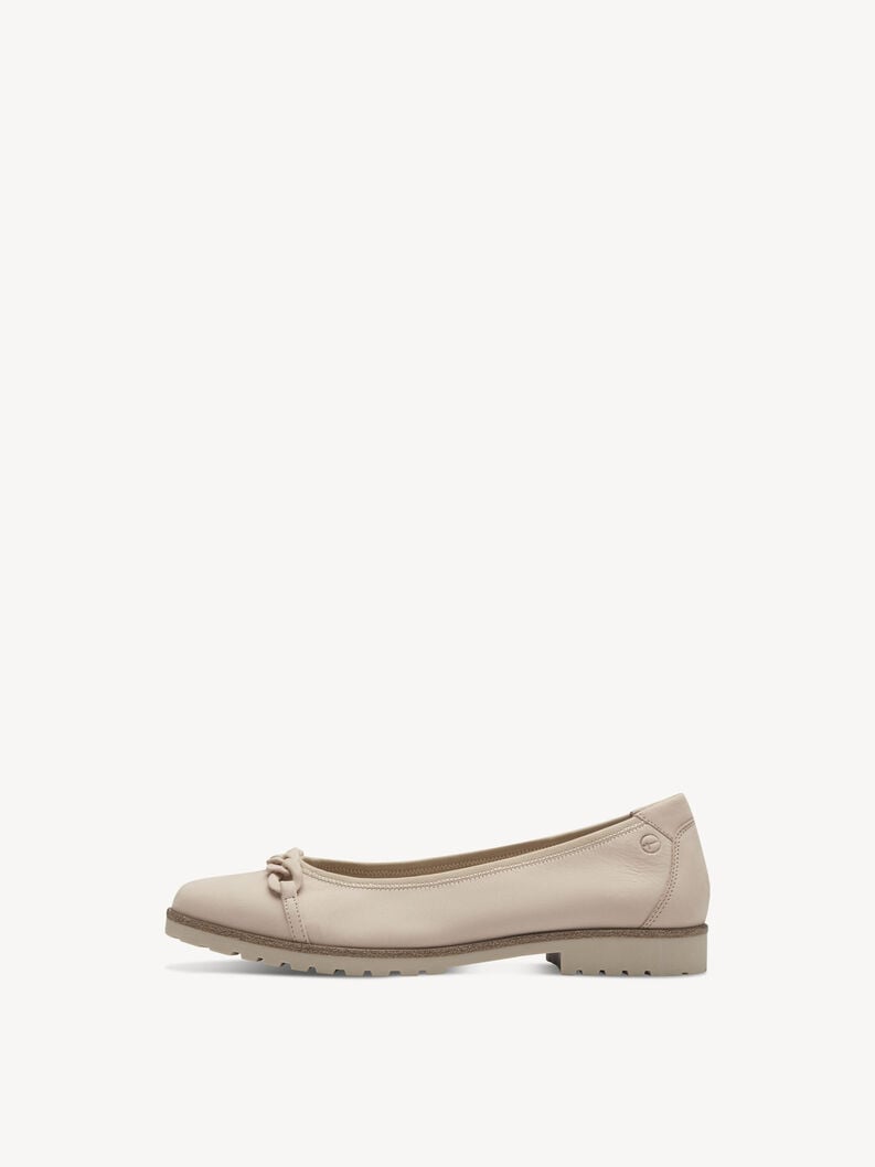 Tamaris | Lederballerina - Beige | Ivory