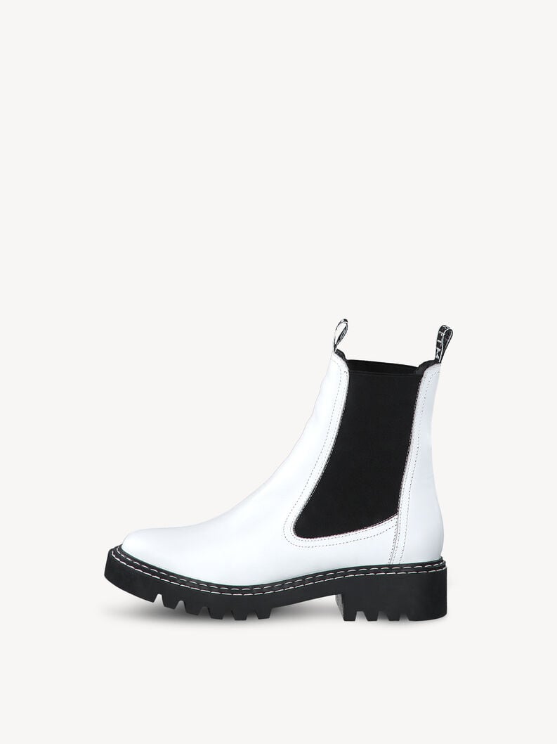 Tamaris | Leder Chelsea Boot - White | White