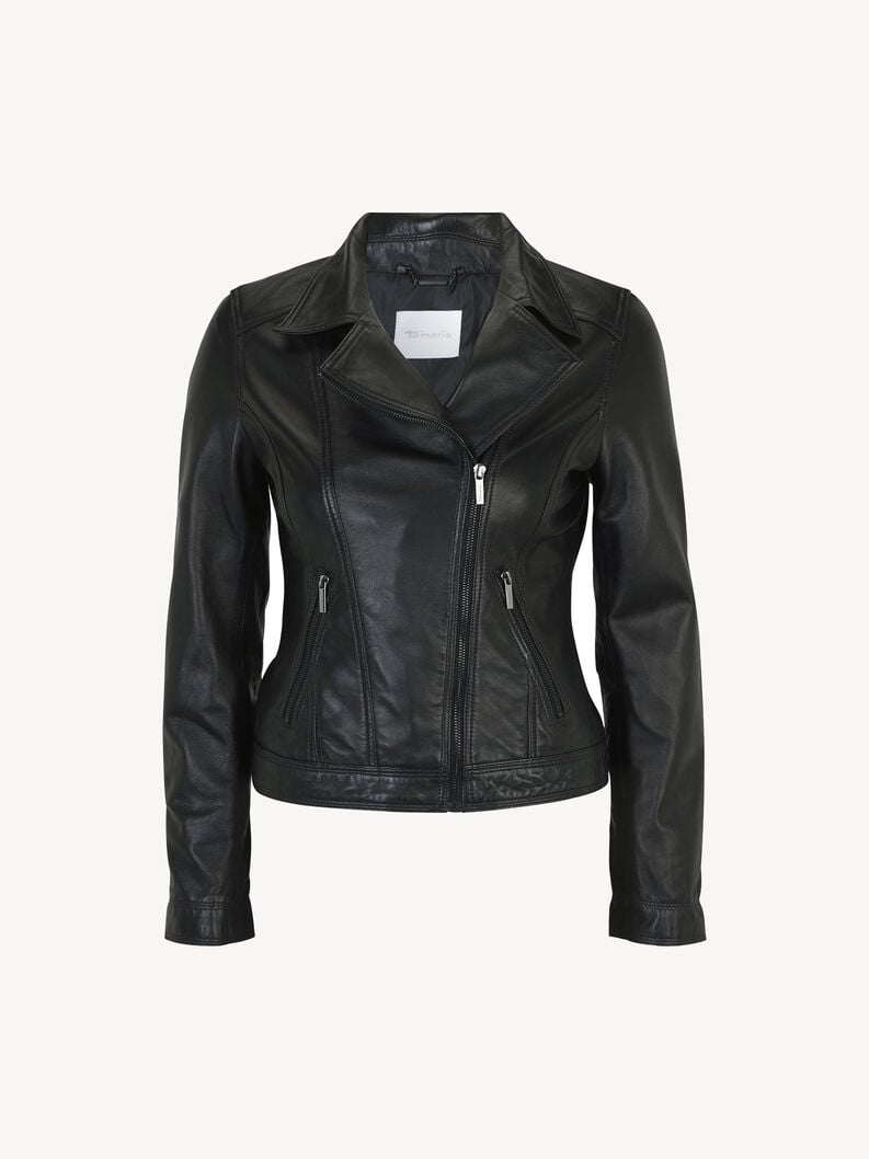 Tamaris | Lederjacke - Schwarz | Black Beauty