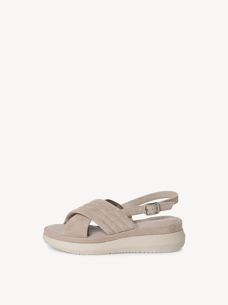 Tamaris | Ledersandalette - Beige | Taupe