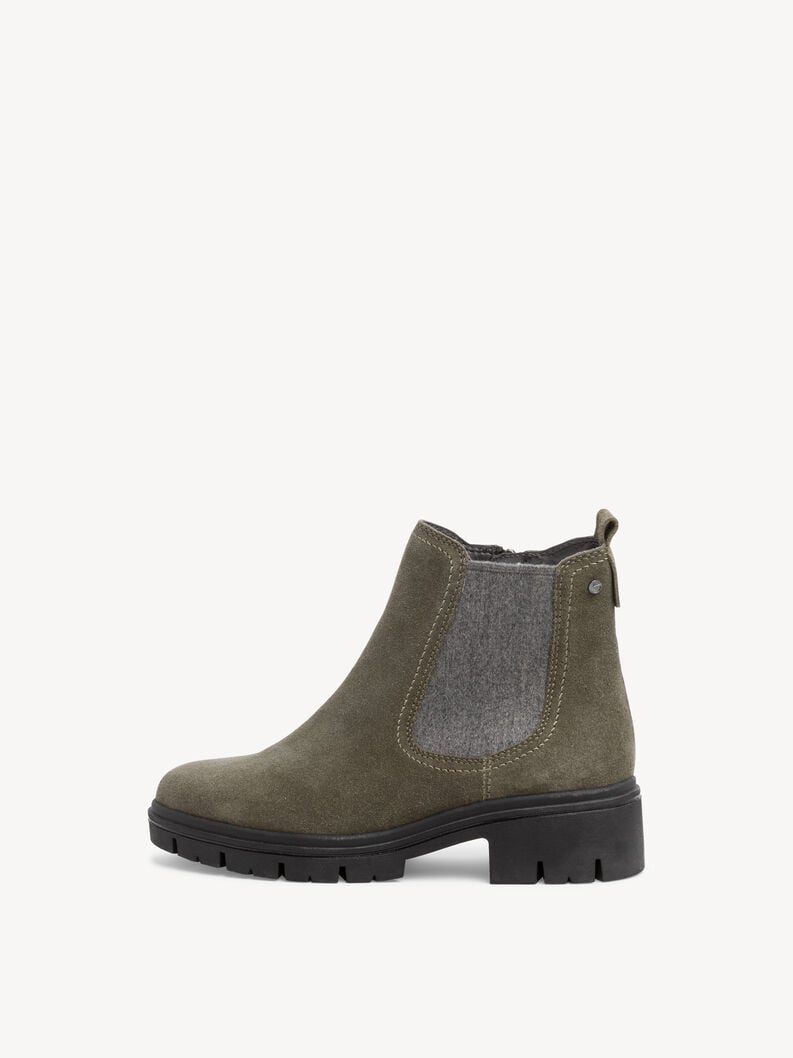 Tamaris | Leder Chelsea Boot - Green | Khaki