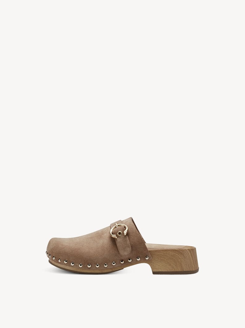 Tamaris | Ledersandalette - Braun | Camel Suede