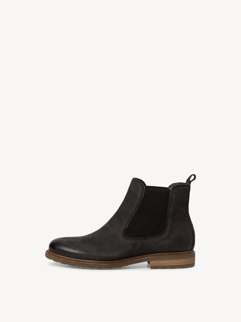 Tamaris | Leder Chelsea Boot - Schwarz | Black/Struct.