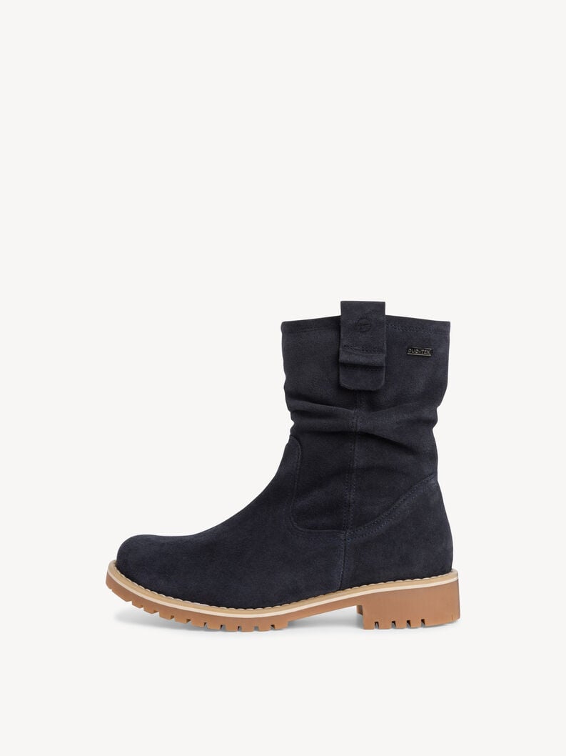 Tamaris | Lederstiefelette - Blau Warmfutter | Navy