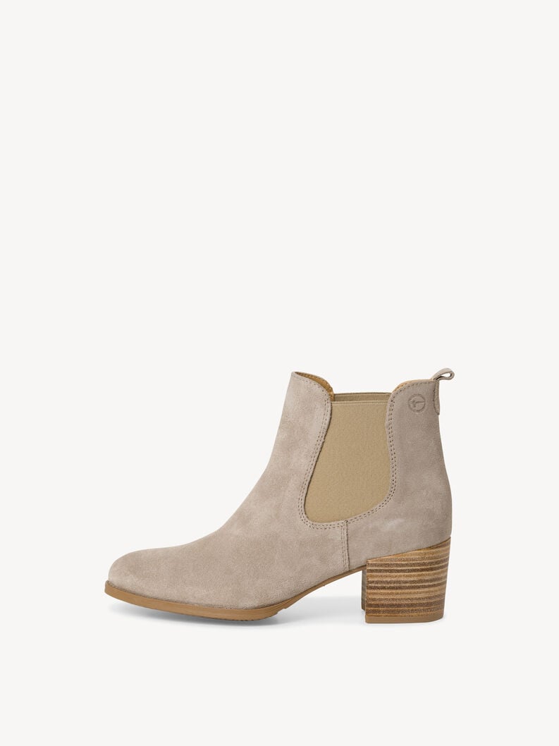 Tamaris | Leder Chelsea Boot - Beige | Taupe